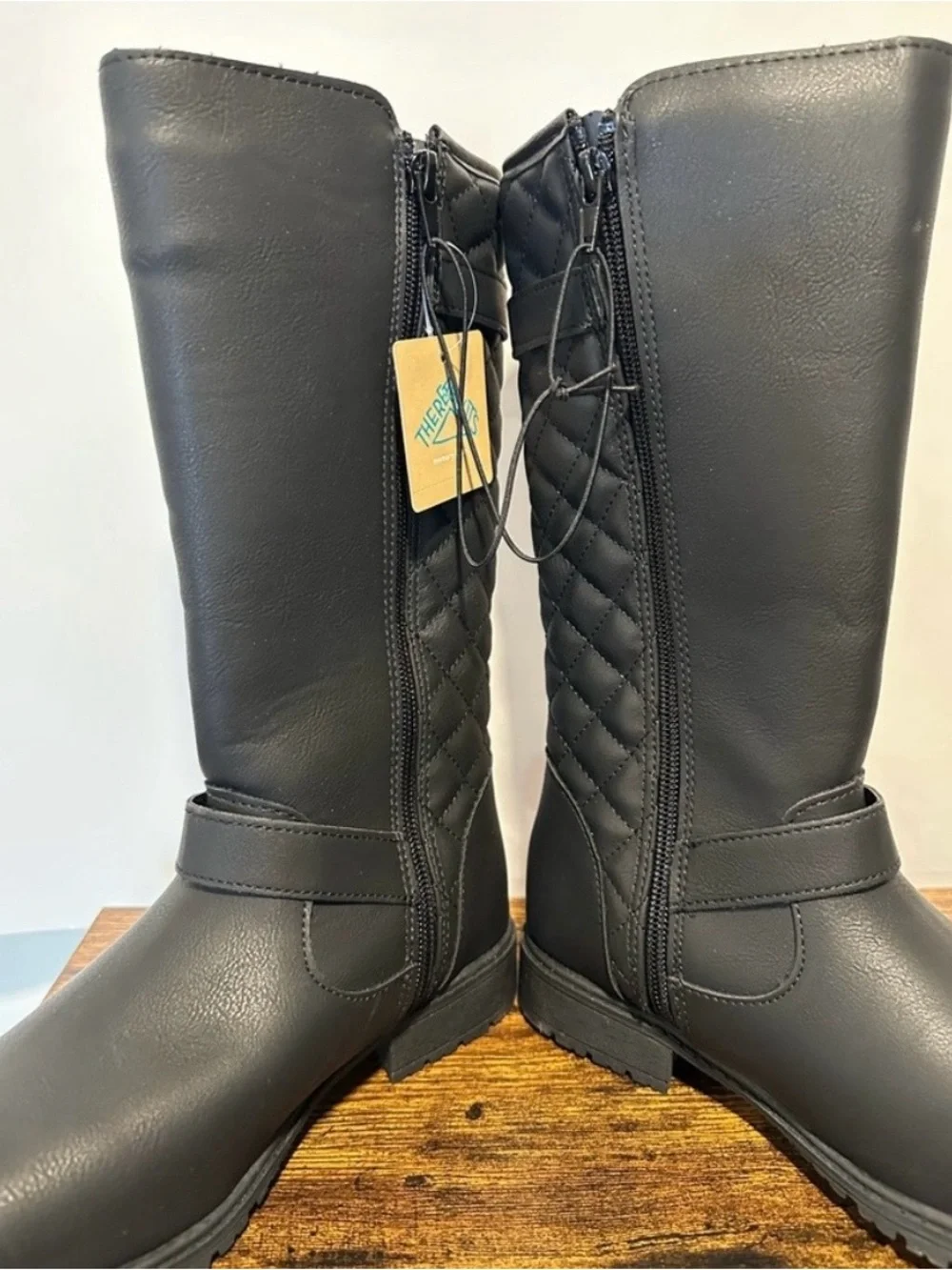 Thereabouts Toddler Girls Black Hailey Flat Heel Riding Boots NWT Size 12